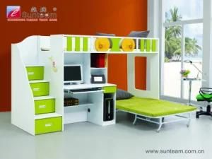 Sunteam Multi-Function Bunk Bed for Children with Computer Desk