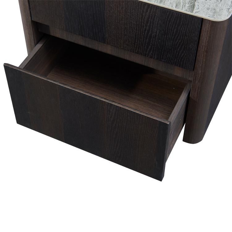 S-Ctg014 Wooden Night Stand Ceramic Top, Italian Design Night Sise Table in Home and Hotel Bedroom Set. Best Selling Modern Design Night Stand
