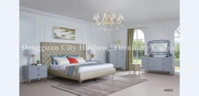 Upholstered PU Leather King Size Bed and Whole Bedroom Set