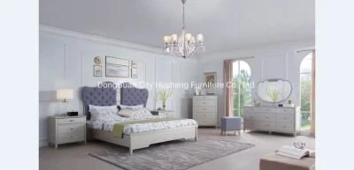 Bedroom Furniture with Wood Bed and Wardrobe for Home Furniture