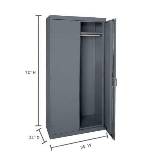 Gdlt Home Furniture Steel Wardrobe 2 Door Metal Storage Cabinets with Shelf and Hanger