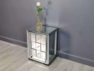 Hot Sale New Style Home Furniture Glass Bedside Cabinets