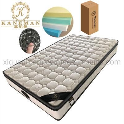 Customized Roll Packing High Density Foam Bonnell Spring Hotel Mattress