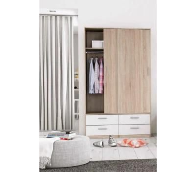 Nova 21etdc001 Sliding Door Wardrobe with 4 Drawers