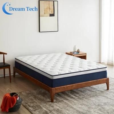 Luxury Mattress Pillow Top Cooling Breathable Mattress Topper Queen Wall Bed Mattress and Box Spring 10 Year Warranty (YY017)