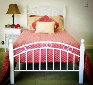 Single Comfortable Metal Bed Rooms Furniture