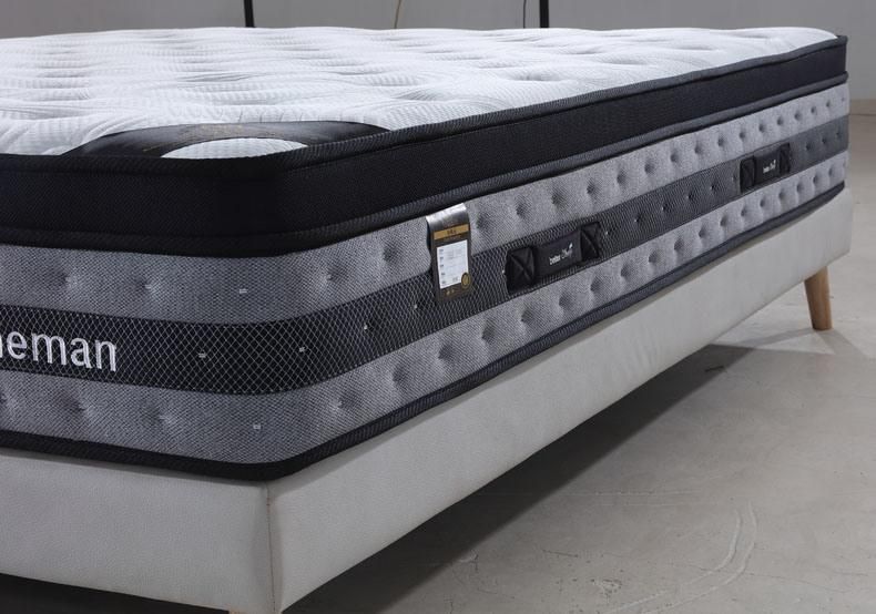 Colchones Luxury Queen King Matelas 12 Inch 7 Zone Pocket Coil Latex Spring Memory Foam Mattress in Box
