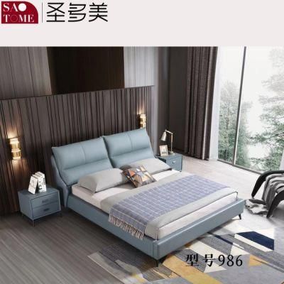 China Double Modern Leather Bedroom Furniture King Bed