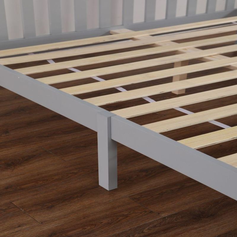 Bedroom Furniture Pine Painted Solid Wood Bed Full/Double Bed