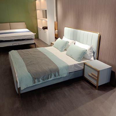Hot Sale Nordic European Style Bedroom Furniture King Queen Size Metal Bed