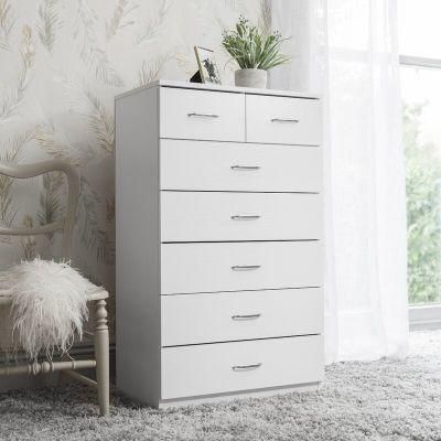 Wooden White Tallboy Chest Drawer Big Organizer Dresser Cabinet (HF-WF072421)