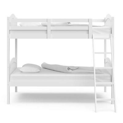 Solid Wood Bunk Bed with Trundle Bed Pine Wood Finished