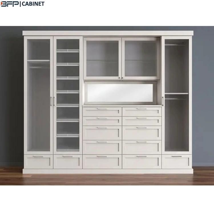 Bedroom Closet White Melamine Wardrobe Cabinets