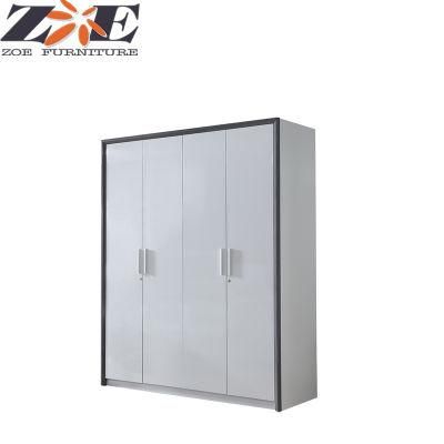 Modern High Gloss PU Painting Bedroom Wardrobe with Four Doors