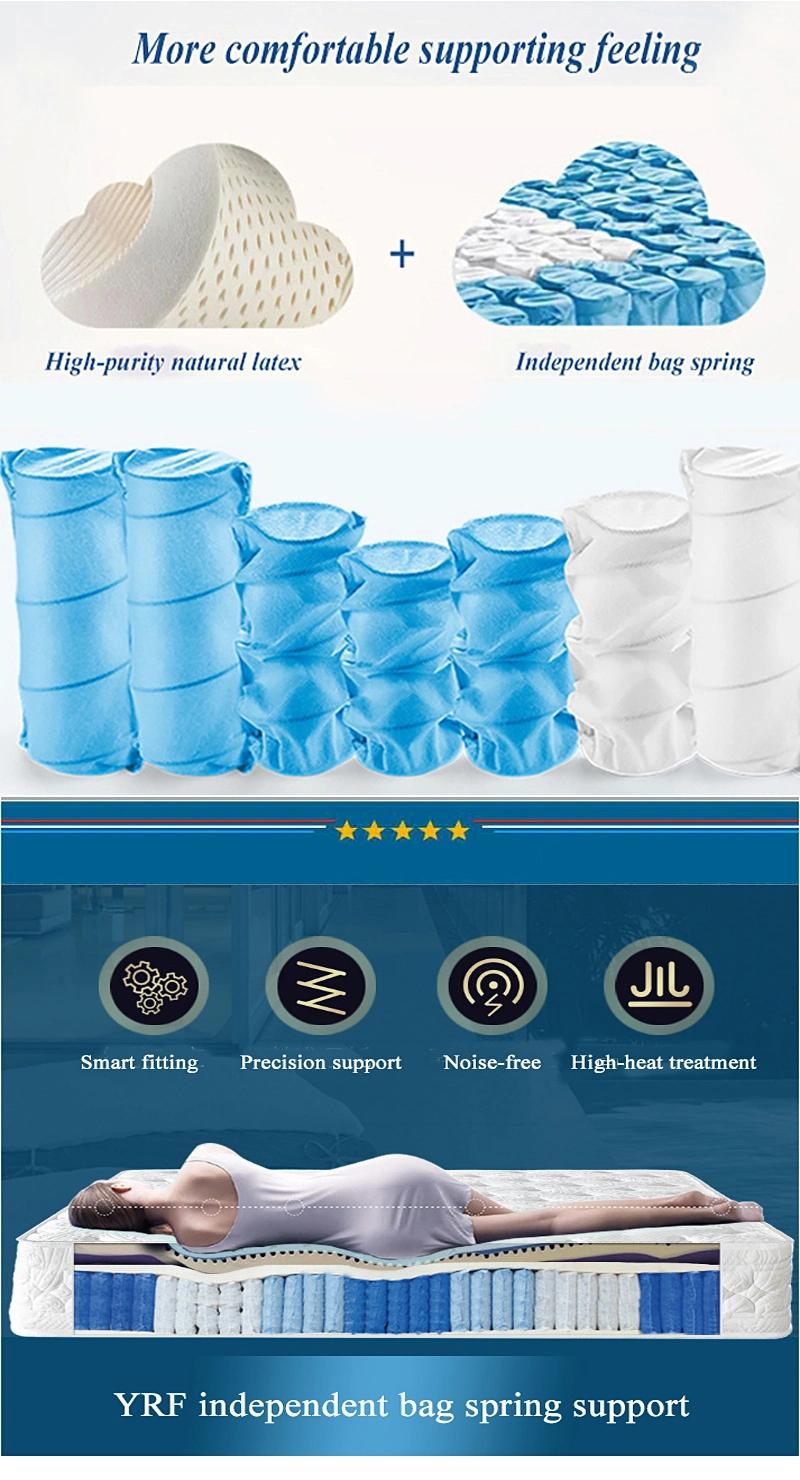Resort Hotel Bedroom Latex Mattress Spring Compressed for Single Bed