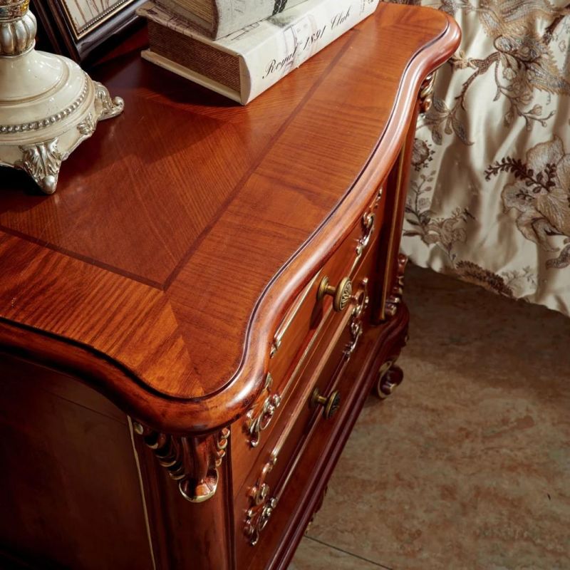 Bedroom Furniture Antique Double Bed with Dresser for Home Furniture