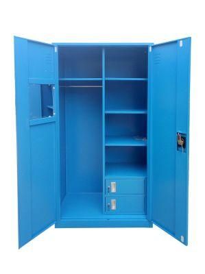Jas-006 Steel Almirah Designs Metal 2 Door Metal Clothes Locker Wardrobe
