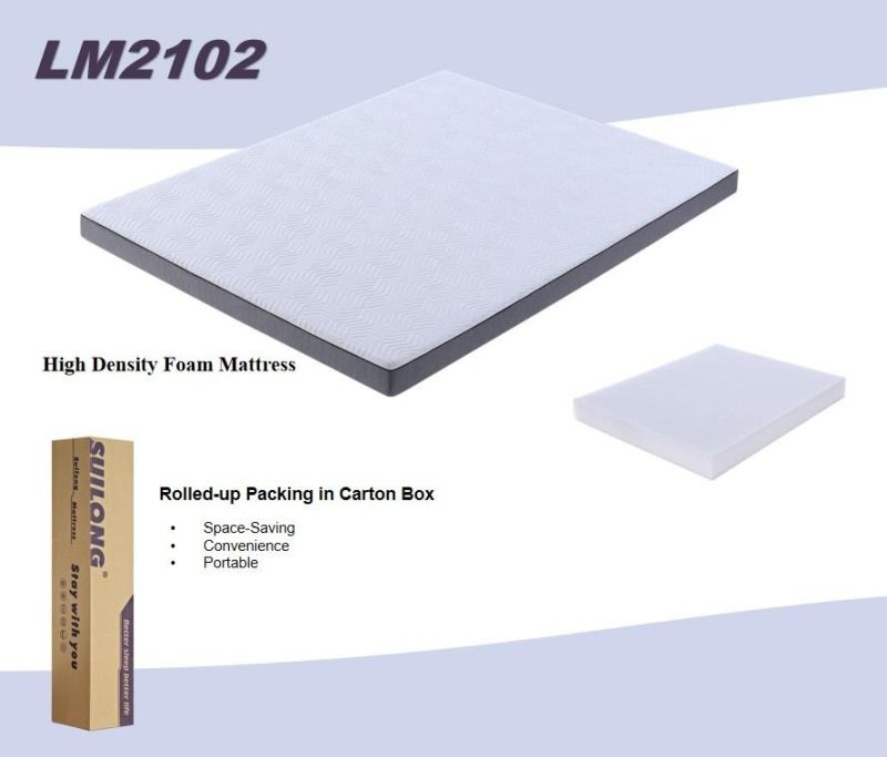Removable 10cm 15cm Height Hotel Bed Home Furniture High Density Foam Mattress