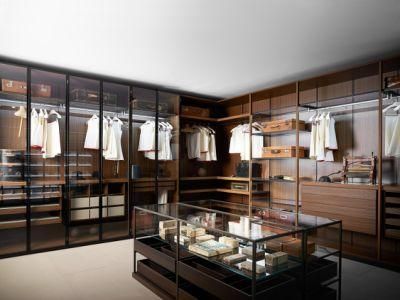 Modern Transparent Glass Door Wardrobe Bedroom Furniture