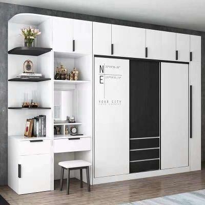 Luxary Wood Material MDF Board Sliding Door Wardrobe