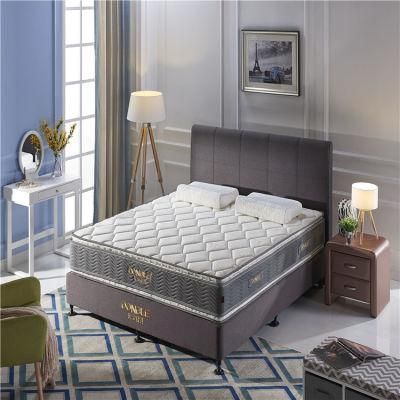 China Factory Wholesale Price Good Quality 5 Star Hotel Bedroom Latex Foam Double Pillow Top Pocket Spring Bed Mattress