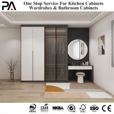 PA Australia Popular Wooden Bedroom Furniture Wardrobe Walk in Closet