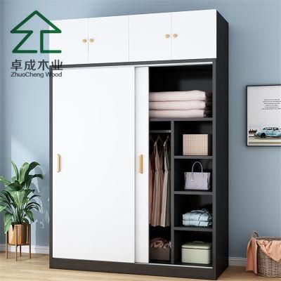 Wooden White Children Kids Customized 2 Door 5 Door MDF Furniture Wall Closet Wardrobe Designs