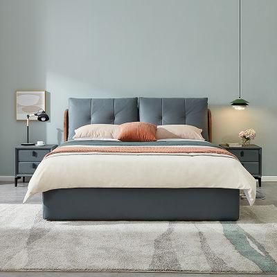 Quanu 105209 New Arrivals Fabric Upholstered Bed Leathaire Gas Lift Storage Bed
