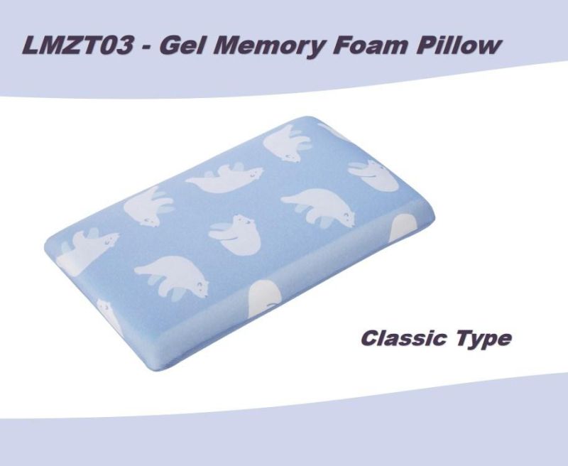 Neck Protection Alduts Child Use Cooling Fabric Gel Memory Foam Pillow