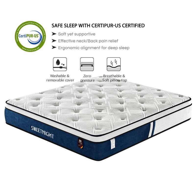 Topper Pad Natural Latex Sponge King Hotel Compressed Folding Memory Foam Bed Coil Bonnell Spring Mattress
