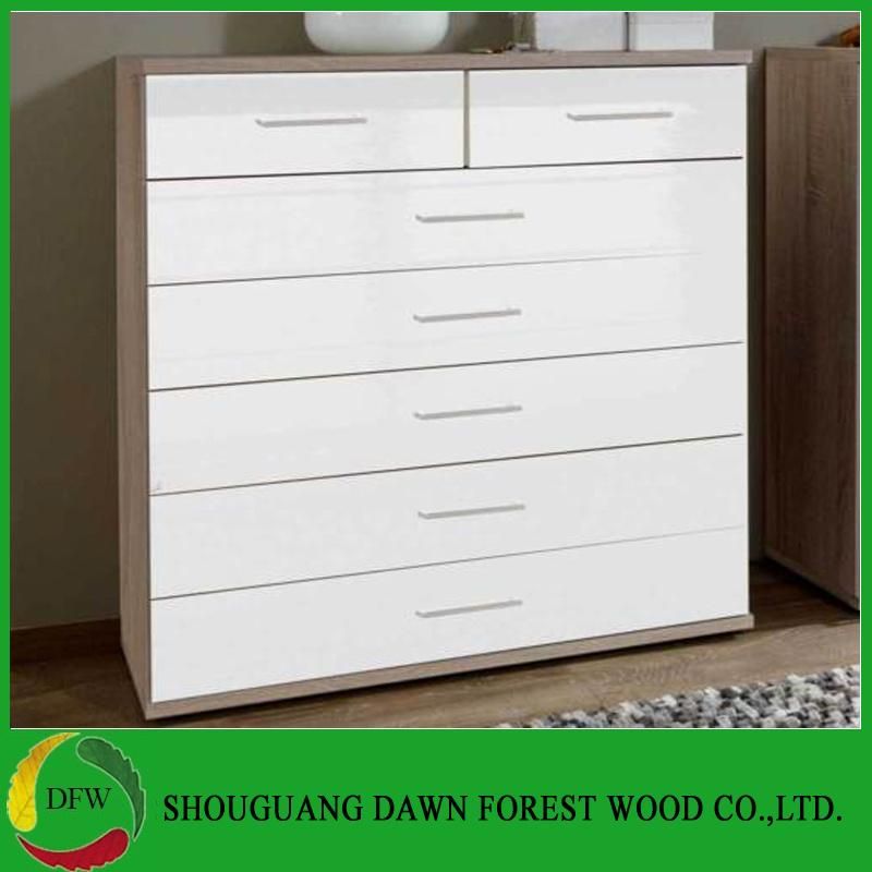 Chest of Drawers 7 Drawers High Gloss Black or White