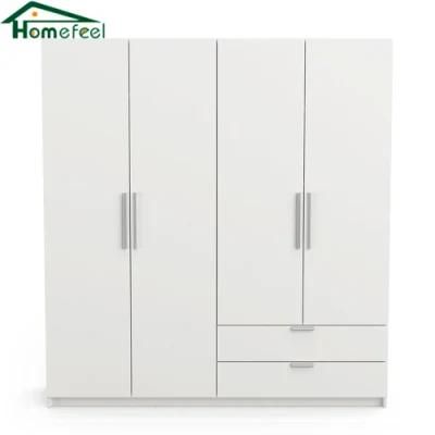 Modern Fashion White Wardrobe Home Bedroom Clothes Wardrobe Hot Sale