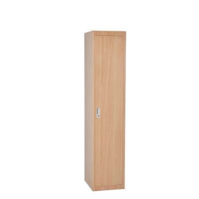 Gdlt Wood Color Single Row Metal Lockers Steel Wardrobe Clothes Storage Locker