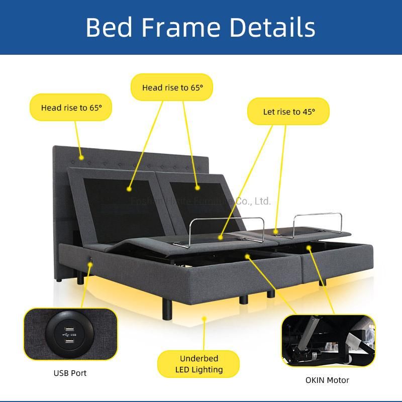 Wall Hugger Styel Healthec Electric Bed Fixed The Headboard
