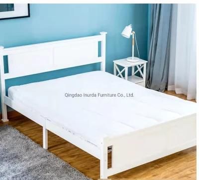 Nordic Simple and Comfortable Home Furniture Solid Wood Double Bed