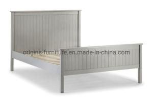 White Wooden Double Bed