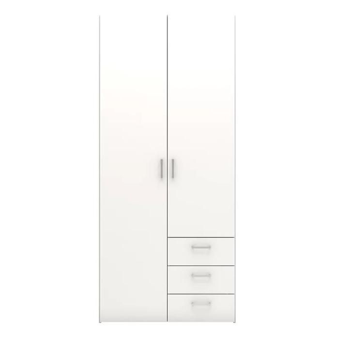 Modern Laminated Hinged Door Wooden Bedroom Wardrobe (HF-WF05122)