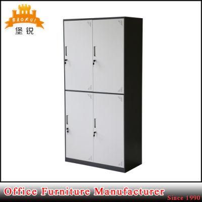 Jas-027 Luoyang Manufacturer New Design 4 Door School Storage Metal Wardrobe Locker