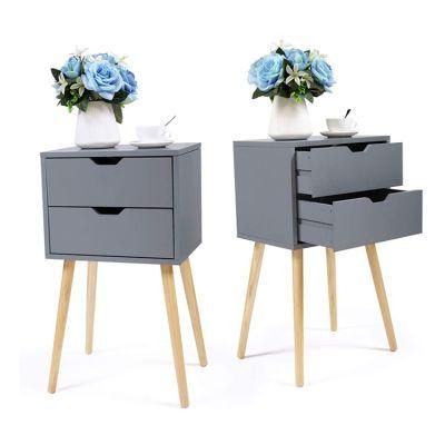 Factory Price Modern Wooden Bedside Nightstands