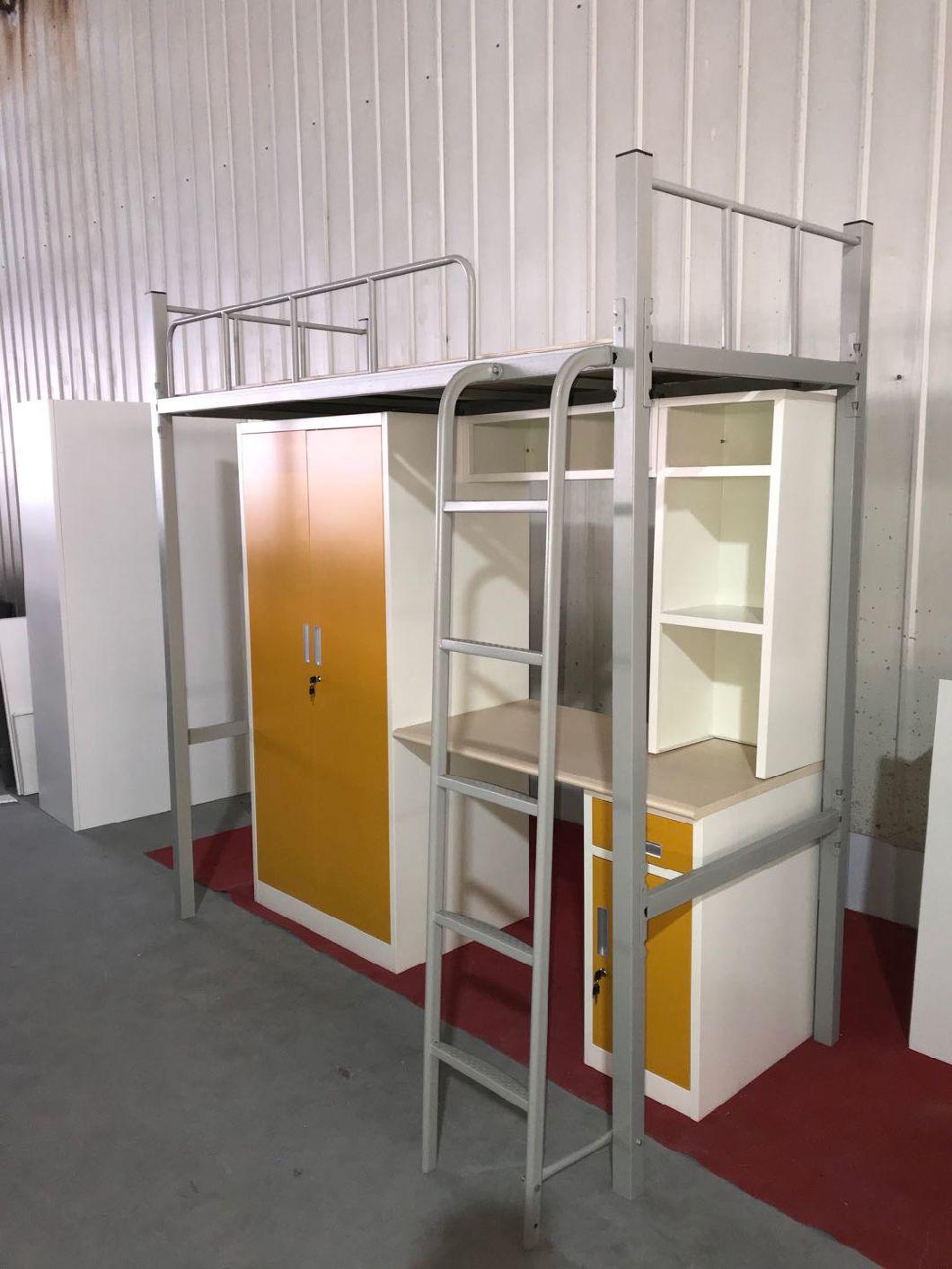 New Design School/Worker Use Study Desk and Wardrobe Dormitory Beds Storage Cabinet Bunk Bed