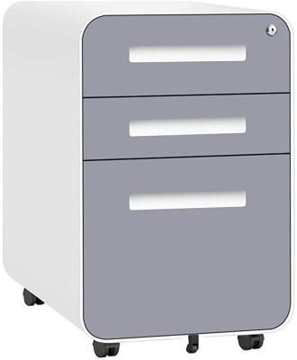 Wholesale 3 Drawer Mobile Filing Cabinets with Lock Movable Storage Pedestal Cabinet