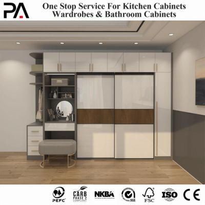 PA Integrated MDF Simple Sliding Door Closet Modern Dressing Room Wardrobe