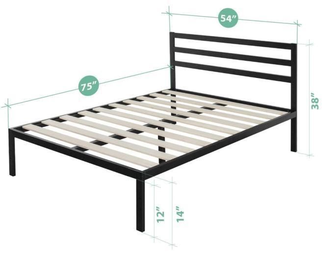 Hot Sale Simply Home Furniture Bedroom Bed with Wooden Slat