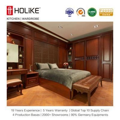 Modern Design Oak Color Bedroom Wardrobe Flat Pack Closet