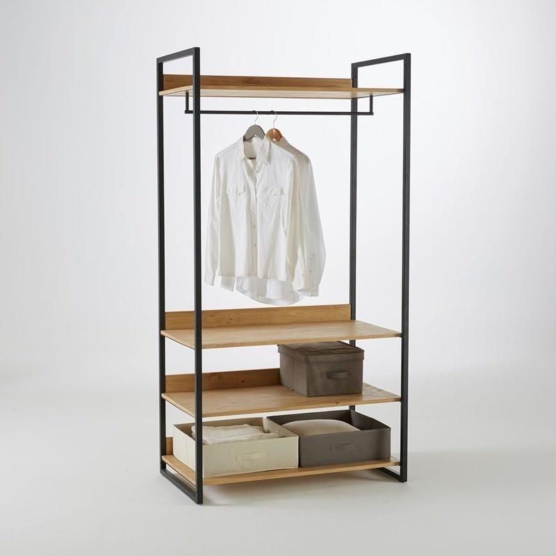 Walk Closet Wardrobe with Wood Melamine Finish