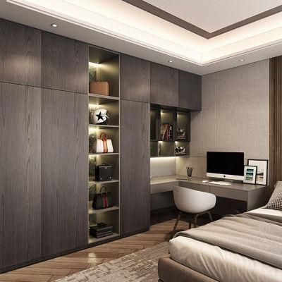 Best Sale Modern Bedroom Wood Storage Wardrobe Designs with Dressing Table