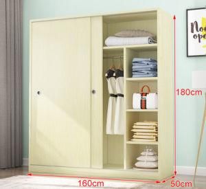 Size 160cm*50cm*180cm Cheap Maple Color Sliding Door Wardrobe for Bedroom Wardrobe