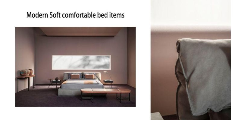 Wholesale Modern Soft Comfortable Optional Storage King Size Bed Home Bedroom Bed Furniture
