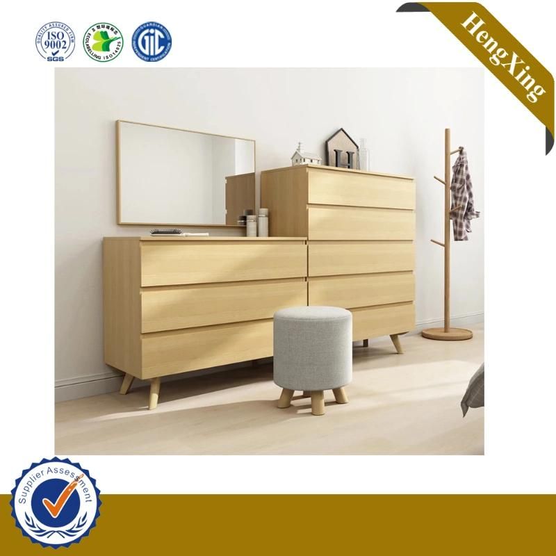 Home Decoration Wooden Bedroom Furniture Set Mirror Cabinet Dresser Solid Wood Dressing Table