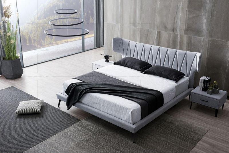 Italian Minimalism Design Double Bed for Bedroom Gc1801